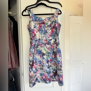 McGinn Multicolor Abstract Midi Dress